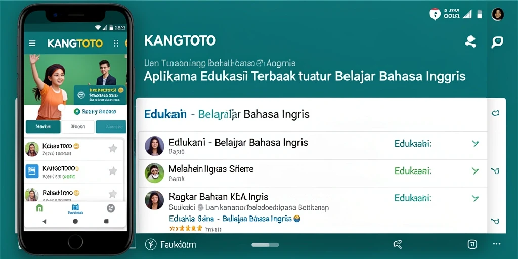 Tampilan antarmuka KANGTOTO yang user-friendly untuk belajar bahasa Inggris.