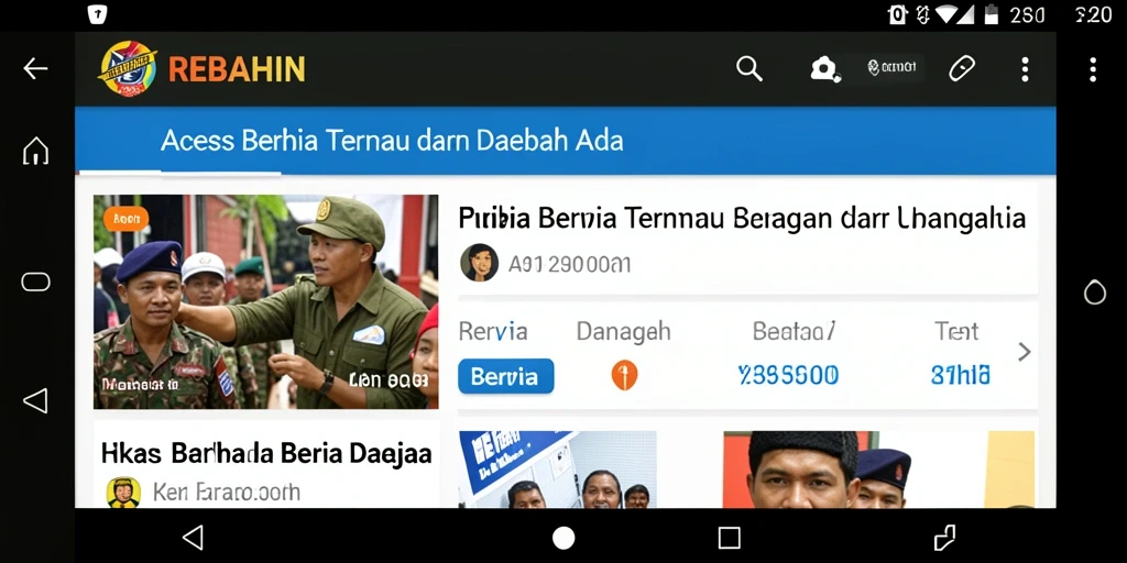 Tampilan antarmuka REBAHIN yang sederhana dan informatif.