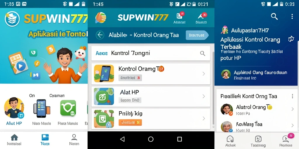 Antarmuka SUPWIN777 yang intuitif memudahkan kontrol orang tua.