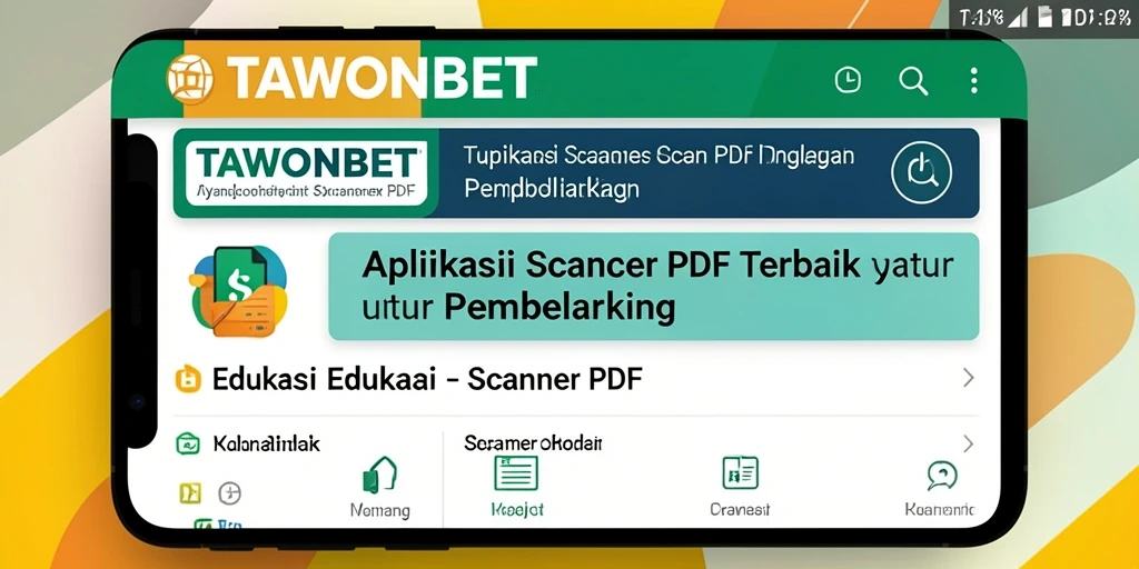 Antarmuka TAWONBET yang intuitif untuk pemindaian PDF.