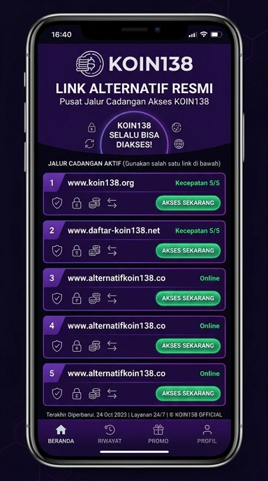 Tampilan link alternatif koin138