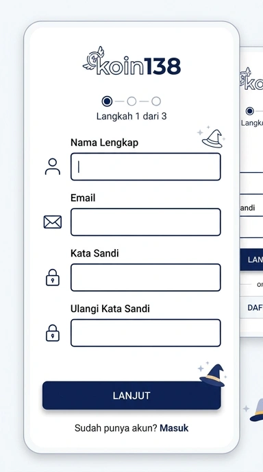 Tampilan halaman daftar koin138