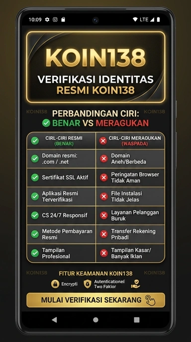 Tampilan kanal resmi koin138